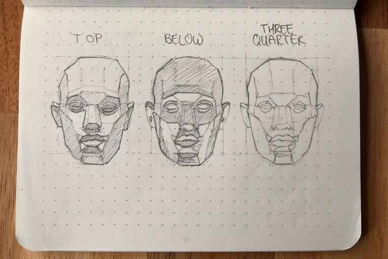 Ontwerp_schetstechnieken_opbouw hoofden
